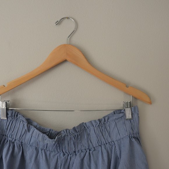 H&M Blue & White Gingham Ruffle Blouse Size 12 - Picture 5 of 8